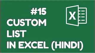 Custom List In Excel | Basic To Advance Excel In Hindi #15