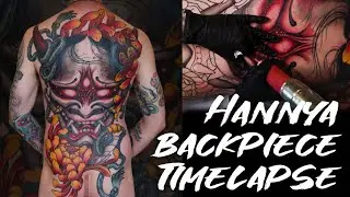 HANNYA BACKPIECE tattoo timelapse