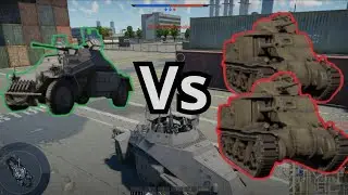 German Scout Vehicle Vs 2 American Mid Tanks #warthunder #memes