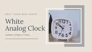 White Analog Clock for Desktop or Shelves by Deli, Your Best Mate!