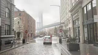 Rainy Brooklyn 4K - Driving Downtown - New York City USA