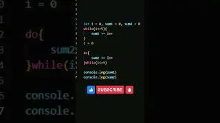 While vs do while loops in javascript #shorts