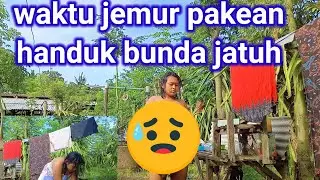 Bunda🤰lagi jemur pakean