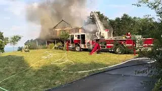 3rd Alarm House Fire Duncannon, Perry County, PA 6/22/24