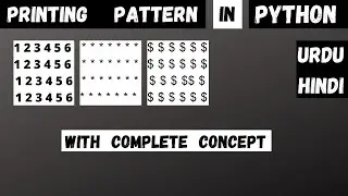 Printing pattern  in python HINDI. Python tutorial for absolute beginners. Python with CodeBench.