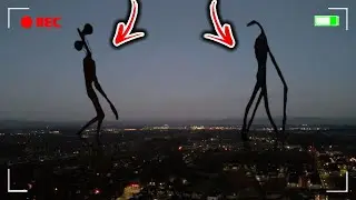 DRONE CATCHES SIREN HEAD AND LIGHT HEAD ON CAMERA!! Real life Siren Head and Light Head!!