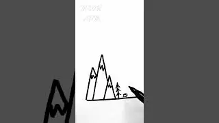 Cool mountains Easy drawing
