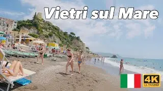 Vietri sul Mare, Italy - Walking Tour in 4K - Panoramic Views, Restaurants, and Beach