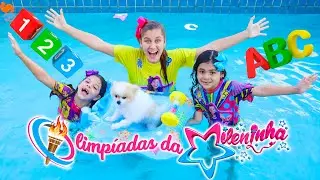 BRINCADEIRAS NA PISCINA PARA CRIANÇAS🏅 Olimpíadas da Mileninha para Brincar e Aprender