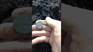 Нашёл деньгу 1747 года👍 #metaldetecting #коп #coin
