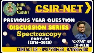 CSIR-NET PYQ DISCUSSION SERIES | SPECTROSCOPY ( PART-01) | BY VIKRANT SIR