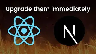 Urgent upgrade your React and Next JS packages immediately