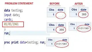 DATE IN SAS - 2 | INFORMATS and FORMATS in SAS | DATE INFORMATS and FORMATS in SAS