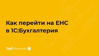 Как перейти на ЕНС в 1С 8.3 Бухгалтерия с 2023 года
