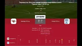 12 Тур ЛПМ 2024. Третья Лига.  26.06.2024. ФА "Авангард-2010" - МФА "Косино".  Счет 2:7.