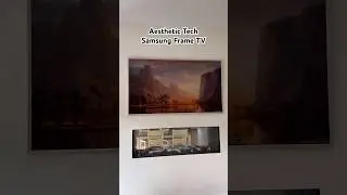 Aesthetic Tech: Samsung Frame TV #aesthetic #tvsetup #samsungframetv