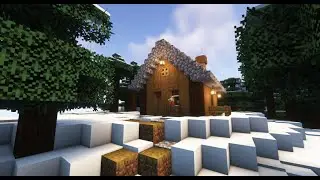 Minecraft | How To Build A Starter Winter Cabin
