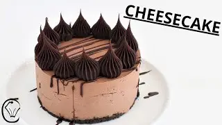 Extra Tall Chocolate Cheesecake NO Eggs NO Gelatine NO Bake Make ahead WINNER! Birthday Cake!