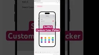 SwiftUI Custom Color Picker | Save Color | SwiftData 