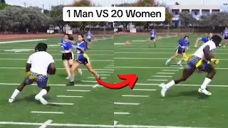 1 Man vs 20 Women in Foot-Ball