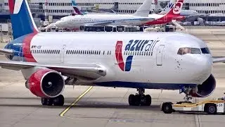 NEW AIRLINE Azur Air Germany Boeing 767-300ER ENGINE TEST at Düsseldorf Airport | D-AZUB