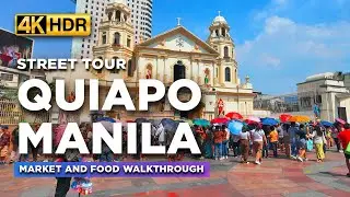 Life in Manila's BUSIEST Streets! | Crowded Tour of QUIAPO MANILA Street Food and Market 2025