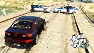 GTA 5 ПОГОНЯ ОТ РУССКИХ ДПС НА МОСТУ! ГТА 5 МОДЫ ЖИЗНЬ ГОНЩИКА
