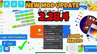 NEW UPDATE MOD IOS, ANARKY MENU + CUSTOM SKIN, XELAHOT MACRO, VERSION 2.28.4 (AGAR.IO MOBILE)