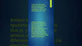 Directiva "v-on" y "@" , en #vuejs