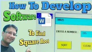 Find Square Root|| Using VBA Userform || In Ms Word ||Calculate square root of any number|| 