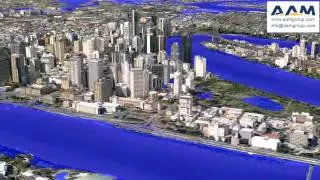 3D City Model: Brisbane Floods, Australia by AAM