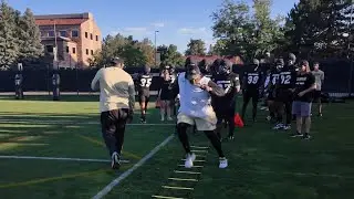 Coach Sapp Does Drills with Colorado D-Lineman