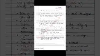 The rise of nationalism in Europe | Class 10 history handwritten notes | Ncert | Cbse | Bseb |