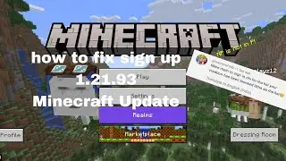How to fix sign up in Minecraft update 1.21.93 | Minecraft bedrock edition