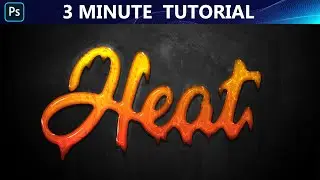 How to Create Melting Heat Text Design | Photoshop Tutorial 2021 for Beginners