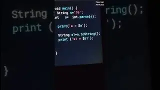 convert integer to string using toString() function in Dart