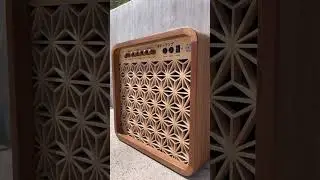 Kumiko guitar amplifier | Woodworking Skills 🔥 #woodtok #shorts #woodworking #diy