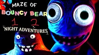 Maze of bouncy bear [Chapter 1, 2, Night Adventures] : full horror gameplay walkthrough