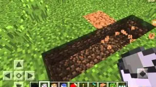 Как сделать генератор булыжника в игре Minecraft PE.