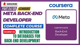 Course 04/08 : Introduction to Databases for Back-End Development - Complete Course