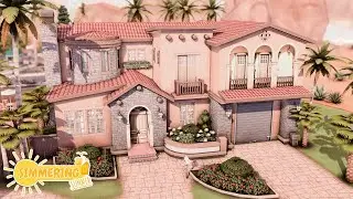 BASE GAME Cacti Casa 🌵 Simmering Summer Save File ☀️  The Sims 4 Speed Build | No CC