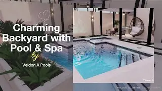Cozy pool and spa by Veldon A Pools 3D Rendering