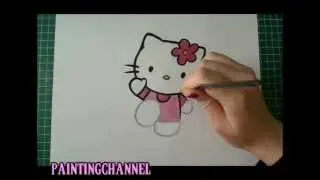 TUTORIAL How to Draw/Paint - Hello Kitty (Real Time)