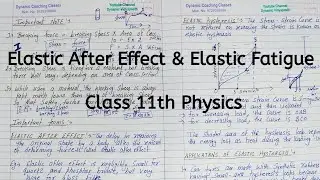 Elastic After Effect | Elastic Fatigue | Chapter 8 | Mechanical Properties of Solids | Class 11