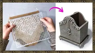 Idéia de PORTA OBJETOS estilo Vintage | Porta trecos em papelão