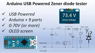 Arduino USB powered Zener diode tester