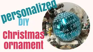 Personalized Christmas ornament, acrylic painting by Gitka Schmidtova