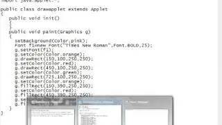 How to draw Rectangle in the Applet Program with Different Color