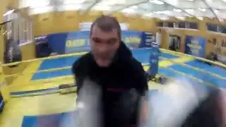 Daniel Škvor pads with Spejbl