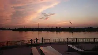Иркутск. Нижняя Набережная. Закат.